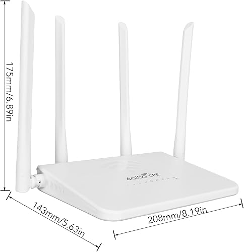 Miniatura 9 de Enrutador 4G LTE menos cable con ranura para tarjeta SIM, desbloquea cable móvil menos punto de acceso de fidelidad 300 Mbps con 4 antenas 5dBi para