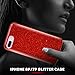 MATEPROX Compatible with iPhone 8 Plus case,Compatible with iPhone 7 Plus Glitter Bling Sparkle Cute Girls Women Protective Christmas Case (Red)