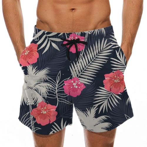Hawaii Shorts Damen - Blumenmuster Sommer Shorts