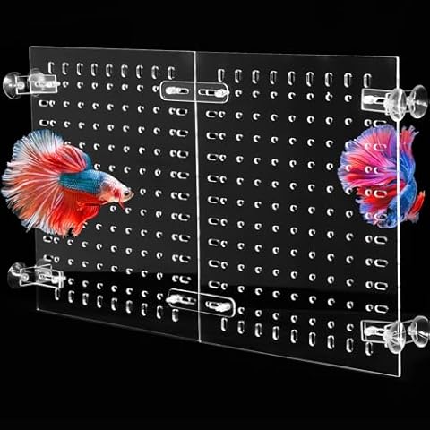 UNIFAMILY Fish Tank Divider 55 Gallon, Adjustable Aquarium Divider Kit with Suction Cups, Fish Tank Divider Clips for 55 Gallon Tank, Fish Tank Isolation Board Keep Fish from Fighting (55 Gallon) Cover
