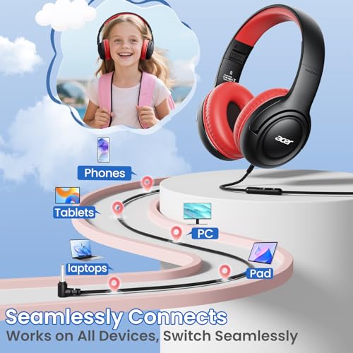 Acer HK03 Wired Kids Headphones with Dual 85/94 dB Volume Limiter — view 5