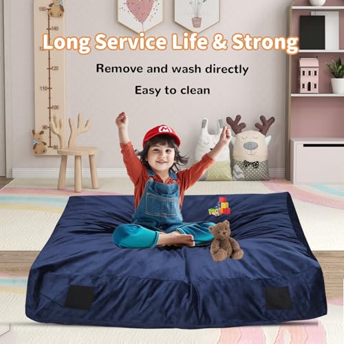 WOUDY Crash Pads for Kids Sensory, Sensory Crash Pads for Autistic Children, Crash Pads Sensory Pads, Crash Pads, for Children and Adults,with Washable Cover (3 feet x 3 feet) Blue - Image 4