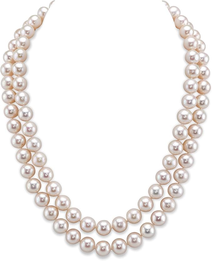 The Pearl Source Double Strand Pearl Necklace