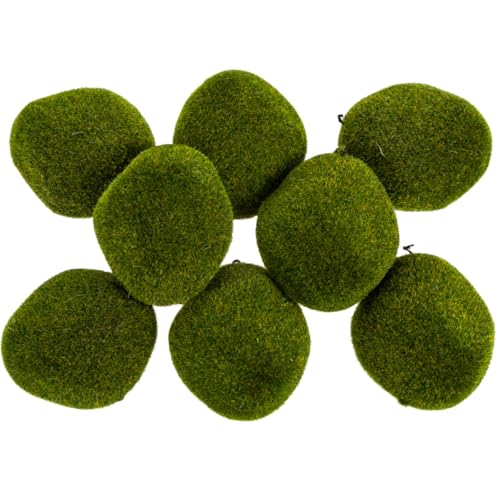 Cabilock 8pcs Moss Block Moss Stones Artificial Stones Decorative Fake Balls Plant Vase Filler balls Artificial y Peat s Plant s Foam Green