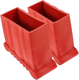 Angoily 2PCS Ladder Feet Covers Non Slip Rubber Steep Ladder Foot Pads Cushion Extension Ladder Feet Covers Security Bumpers Replacement Ladder Accessories Red, Step Ladder Rubber Feet Replacement
