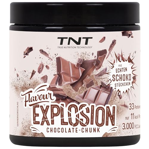 TNT Geschmackspulver 'Flavour Explosion' (Chocolate–Chunk / 100g) • Unter 10 kcal pro Portion • Kalorien sparen • Ideal für Joghurt, Quark, Protein–Shakes, etc.