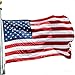 3x5 FT American Flags for Outside - Heavy Duty Polyester US Flag with Embroidered Stars & Sewn Stripes, Brass Grommets - Vibrant Outdoor USA Flags for All Weather