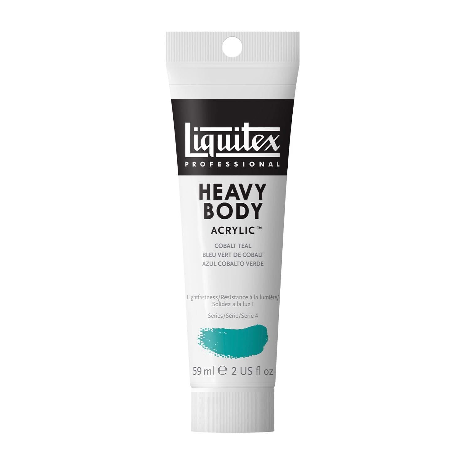 Liquitex 8870127 Professional Heavy Body Acrylfarbe in Künstlerqualität mit ausgezeichneter Lichtechtheit in buttriger Konsistenz, 59ml Tube - Kobaltblaugrün