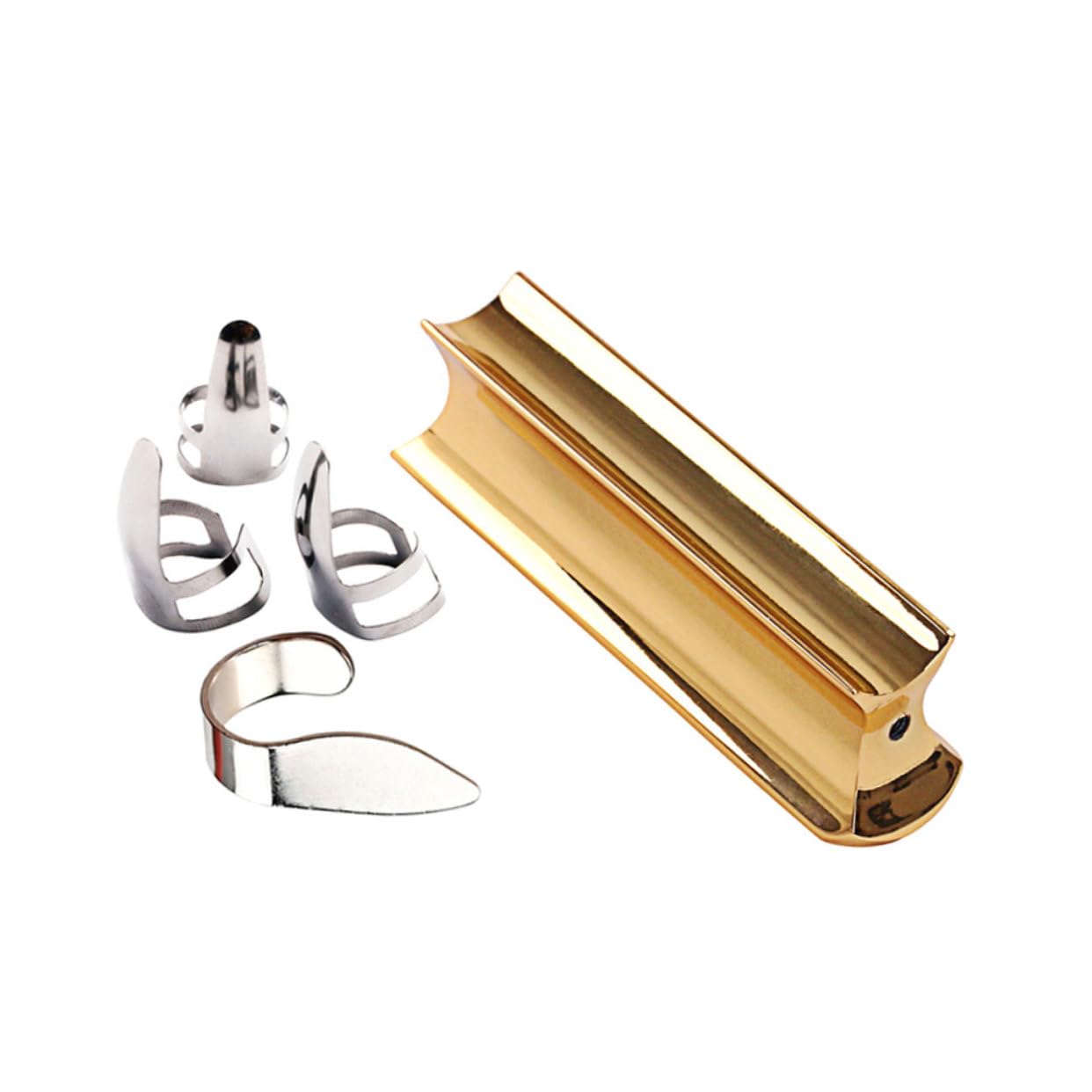Toyvian 3sets Plettri e Slide Metallo Per Chitarra Accessori Pratici Per Chitarra Elettrica e Acustica Design Compatto e Versatile Suono Brillante Per Musicisti Di Tutti