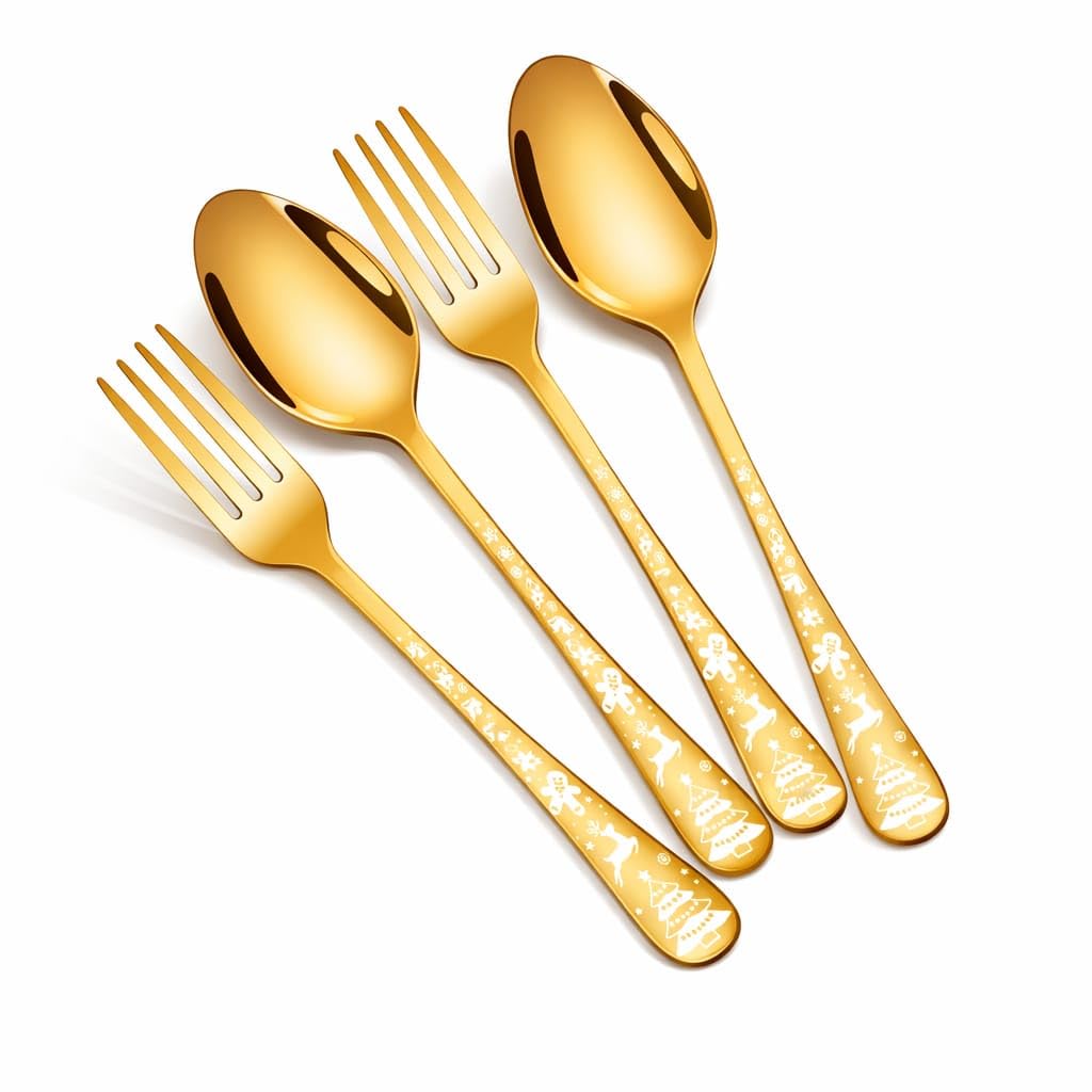 Matte Black Spoon & Fork Set - Stainless Steel Cutlery -22 Matte Black Spoon & Fork Set - Stainless Steel Cutlery -22
