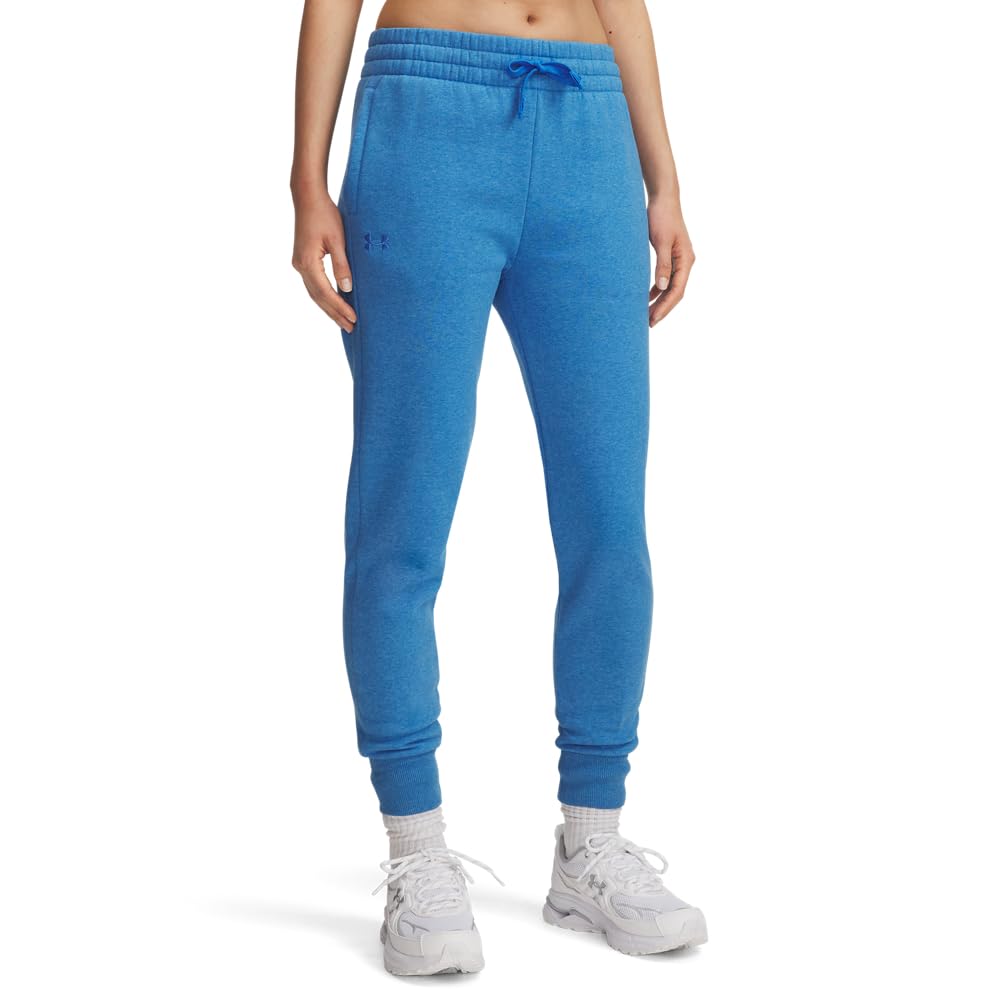 Under Armour Women's Rival Fleece Joggers, (402) Blue Atlantis Light Heather / / Blue Atlantis, M