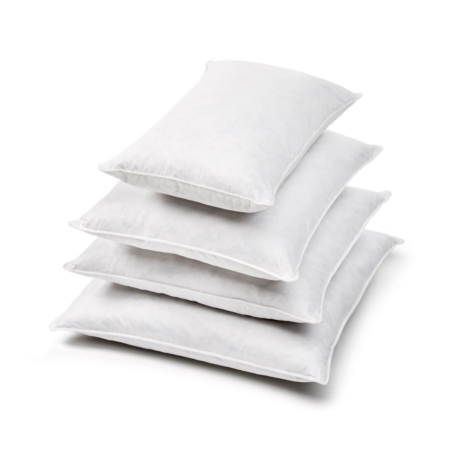 Cosysleep White 100% Hollowfibre Anti-Allergy Filled Square Cushion Pads Inserts Fillers Inners, By Cosywinks® 18" X 18"