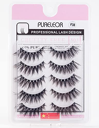 3D Dramatic Faux Mink Eyelashes Natural False Look Eye Lashes Fluffy Wispy Soft Makeup Reusable 5 Pairs