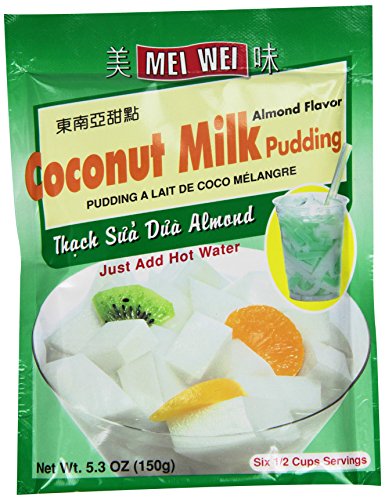Mei Wei Almond Flavor Coconut Milk Pudding Mix, 5.3-Ounce (Pack of 6)