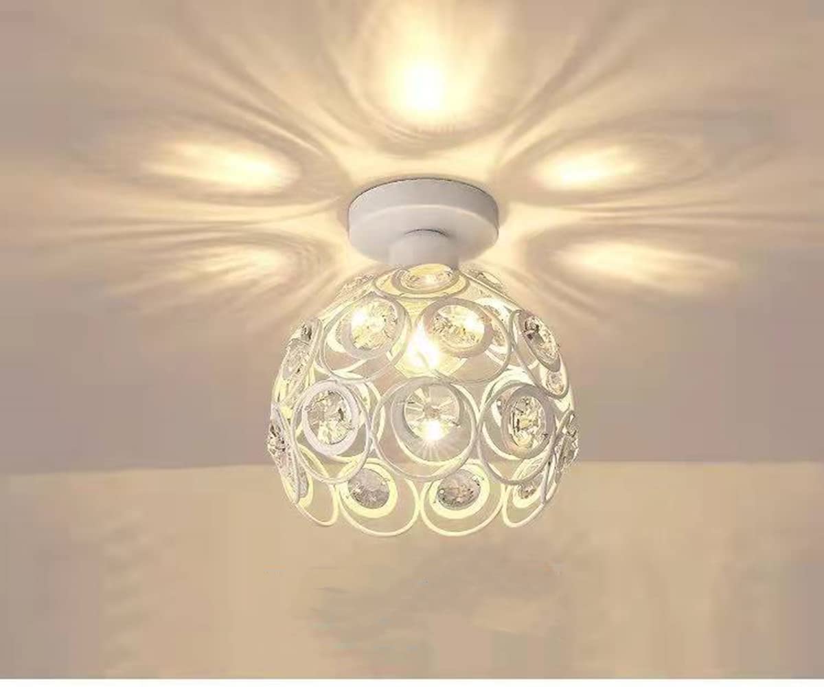 Balcony E27 holder ceiling light aisle light corridor lamp porch lamp simple personality creative iron glass lamp