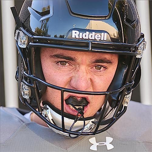 Under Armour Sport Mouth Guard Sports for Football, Lacrosse, Basketball, Hockey, Boxing, MMA, Jiu Jitsu, Includes Detachable Helmet Strap, Youth & Adult. Protectar Bucal Black - image 2