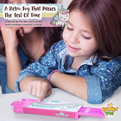 Image of IPIDIPI TOYS Unicorn Pop Up Pencil Case for Girls - Multifunctional Stationery Box with Calculator, Sharpener, Drawer & Pencils - Easter Basket Stuffers for Kids - Pencil Holder - Pink