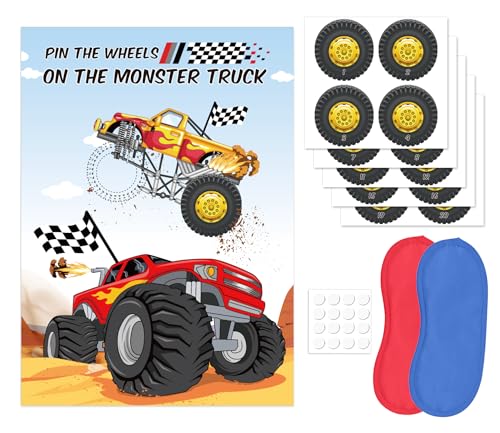WNINK Pin The Wheels On The Monster Truck Games, Pin