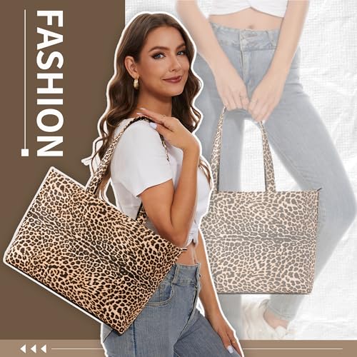 Image of KALIDI Tote Bag Zipper Shoulder Bag Faux Leather Purses Satchel for Women Casual Handbag Work Dating College