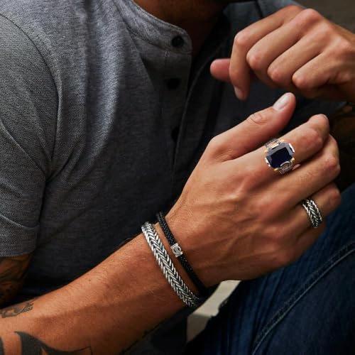 Men Big Sapphire/Red Ruby/Stone Rings,Stainless Steel Turkısh Handmade Ottoman Style Ring Gift For Him2