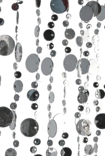 ShopWildThings Beaded Curtain Bubbles Silver Metallic over Acrylic