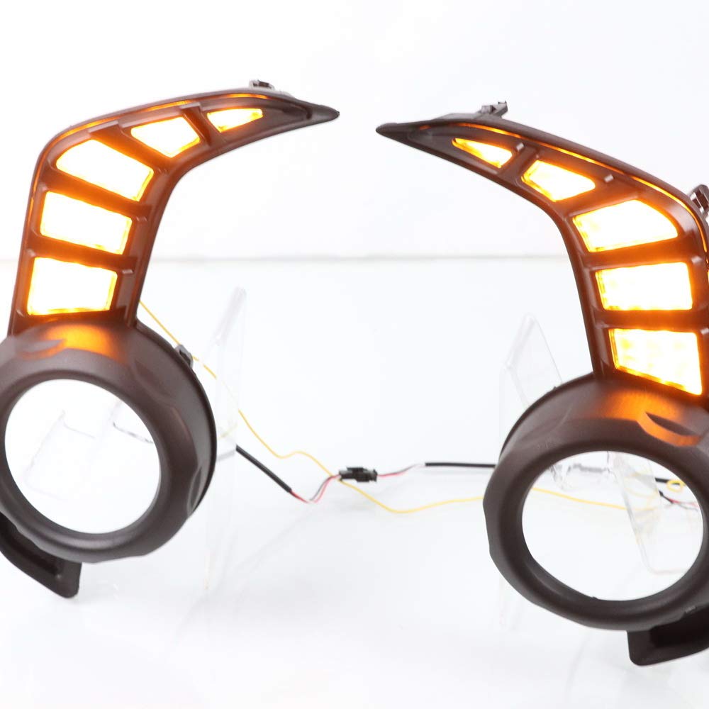 LED Daytime Running Light per 4Runner 2013-2020, 6000 K Paraurti Anteriore Scansione DRL + Streamer Giallo Indicatori di direzione