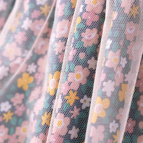 Image of Girls Cotton Long Sleeve Casual Cartoon Appliques Striped Jersey Dresses