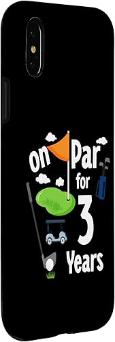 Miniatura 3 de iPhone XXS On Par 3rd Birthday Golf Player Theme 3 Year Old B-Day Case