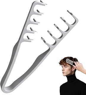 Texturizing Comb, 2026 Men's Texture Styling Comb, Men's Volumizing Texture Tool, Maximum Root Lift Tool, ABS Plastic Non-Slip Textured Handle (Gray)