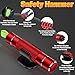 smosun Safehammer - Upgraded Safe Hammer Glass Breaker Under Water, Car Hammer Seatbelt Cutter Window Breaker Emergency Escape Tool, Safehammer Glass Breaker for New Cars (3PCS Red & Black & Silver)