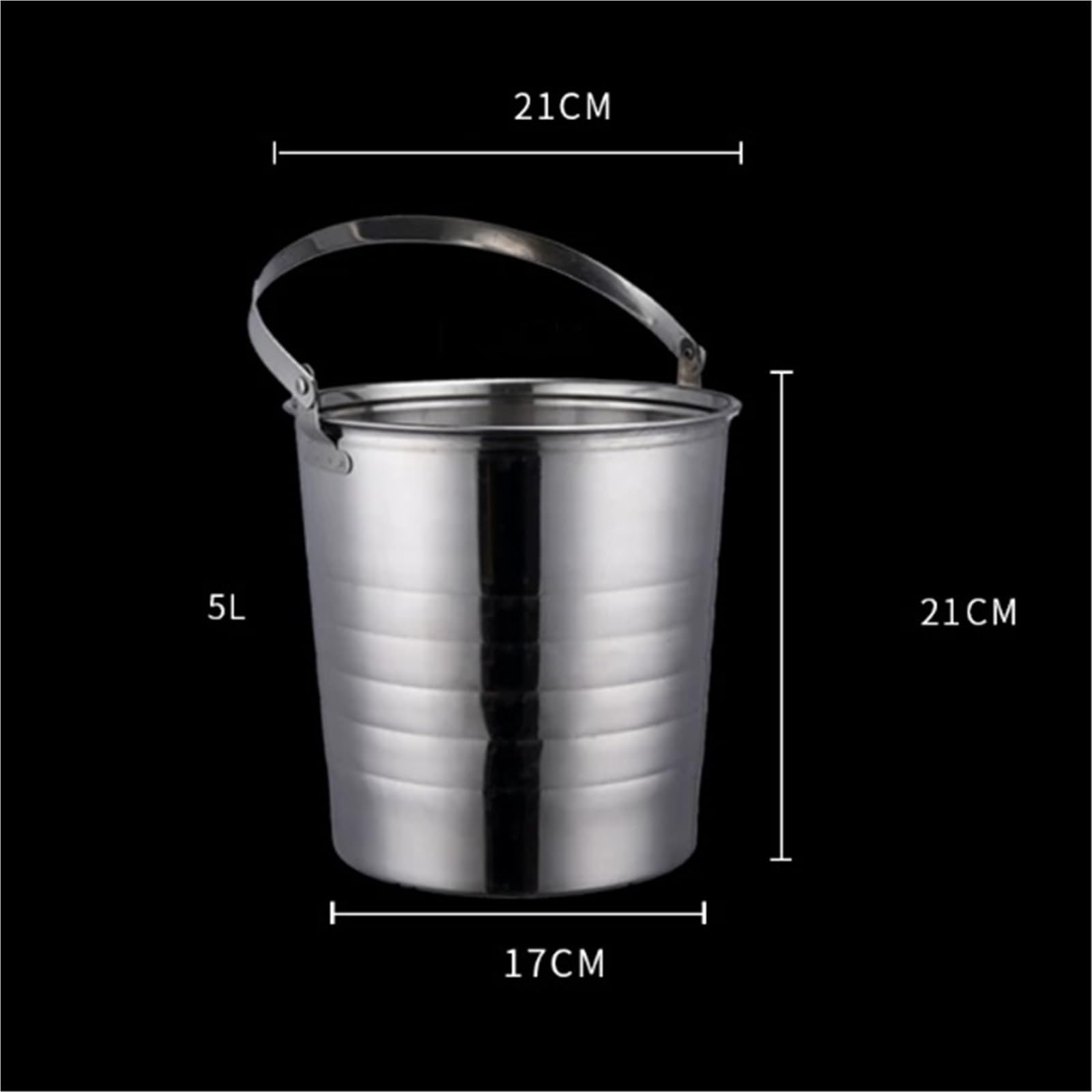 DengxiaoqingOZ Cubo de champán Cubiteras de Acero Inoxidable Fusión Cubitos Hielo Cubo/Enfriador de Bebidas(Medio)