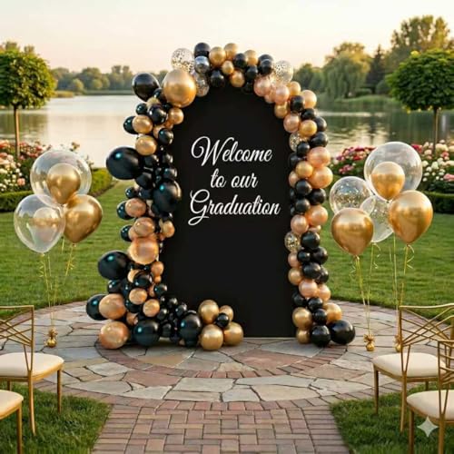 Zenioagy 6FT Wedding Arch Backdrop Cover for Party Birthday Deco,Black by Zenioagy - Used condition - Image 5