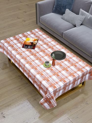 Image of Dakshya Industirs PVC Waterproof Table Cover 36x54 Inch Floral Printed Center Table Cover Washable Plastic Table Sheet Oilproof Dining Table Cover for Coffee Table Living Room Home (Floral Glow)
