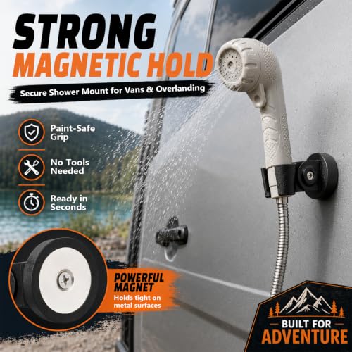 Soporte Magnético para Cabezal de Ducha para Vans y Overlanding – Montaje de Ducha para Camping Manos Libres y Seguro para Pintura miniatura 3