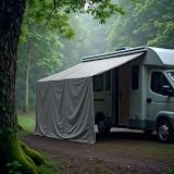 Wiltec Tarpaulin 3 x 4 m Grey Waterproof Heavy Duty Cover 650 g/m² Multipurpose Sheet for Covering Larger Items Like Furniture, Pools or Boats, Tear Resistant Tarp with Reinforced Eyelets - 8