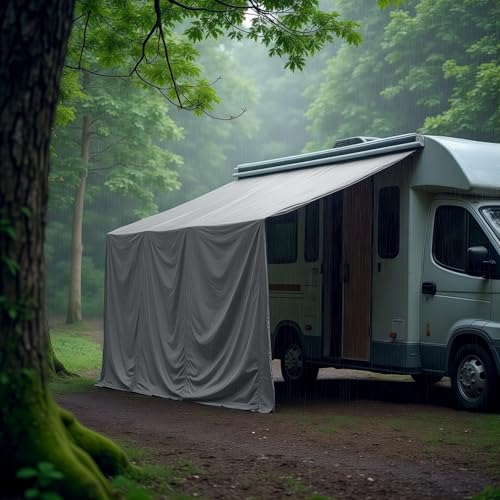 Wiltec Tarpaulin 3 x 4 m Grey Waterproof Heavy Duty Cover 650 g/m² Multipurpose Sheet for Covering Larger Items Like Furniture, Pools or Boats, Tear Resistant Tarp with Reinforced Eyelets - 8