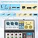 Aveek Professional Audio Mixer, Sound Board Mixing Console with 5 Channel Digital USB Bluetooth Echo Delay Effect, Input 48V Phantom Power Stereo DJ Mixers for Recording, Live Streaming, Podcasting