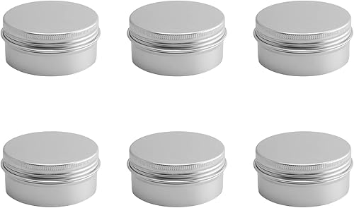Vista 285 de Othmro Latas redondas de aluminio para tapas de metal, con tapa de rosca de 2.0 fl oz/2 onzas, 2.677 x 0.984 in (D* H) contenedores de aluminio