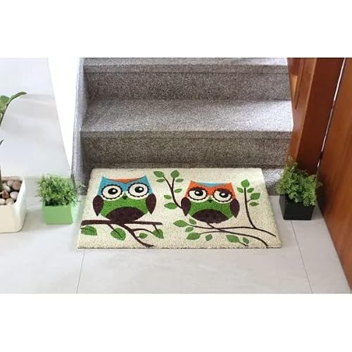 Tufted Two Owls Doormat Welcome Doormats, Indoor And Outdoor Doormats, Funny Doormat, Housewarming Gifts Welcome Mat 16X24 Inch #TOP27