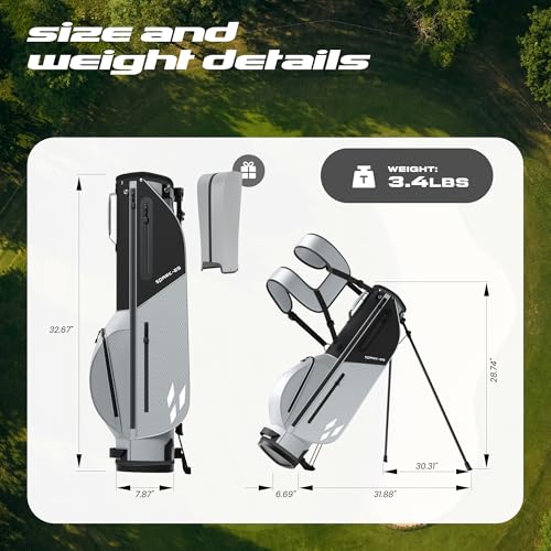 Image of 5 /6 /7 Pieces Kids Golf Clubs Set - Youth Golf Clubs Junior Set Ages 3-14 Includes Stand Bag, 1# Driver, 5# Hybrid, 7#, PW# Irons and Putter Right /Left Hand for Boys Girls