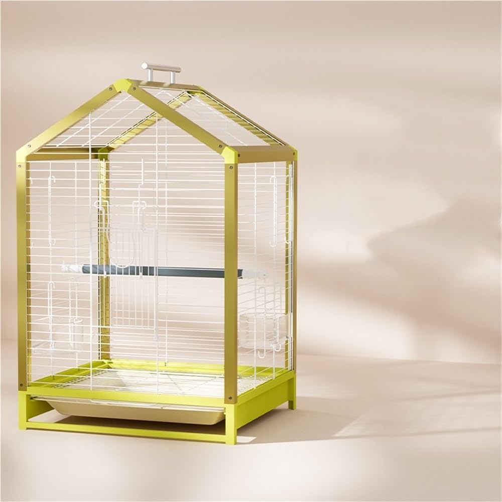 Aluminum Alloy Parrot Cage, Portable Bird Cage with Handle, Modern Aviary Home Suitable for Small Parrots, Decorative Pet Birdcage for Home, Aviary Use