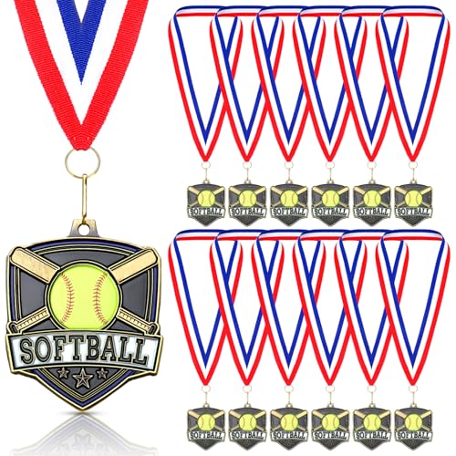 Award Medals Bulk with Neck Ribbons, Shield Design, 2.4 Inch