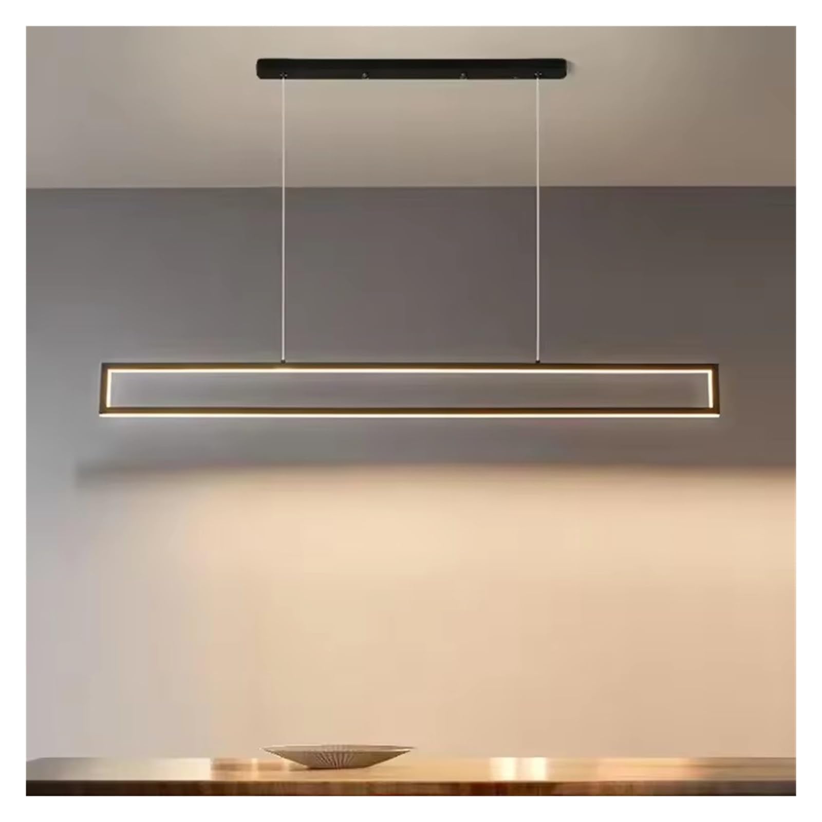 ASerZenith Led Long Restaurant Pendant Light Counter Nordic Living Room Creative Personalized Dining Room Light,Dimmablewithremote-120X10X120