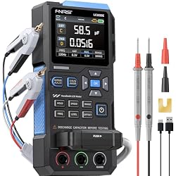 FNIRSI LC1020E 100kHz LCR Meter, 19,999 Counts Resistor Inductor Capacitor Tester, Auto Component Detect, Measures ESR/Q/D/θ/X, 2.8” Color TFT, Dual Parameter Display, Sorting & Open/Short Calibration