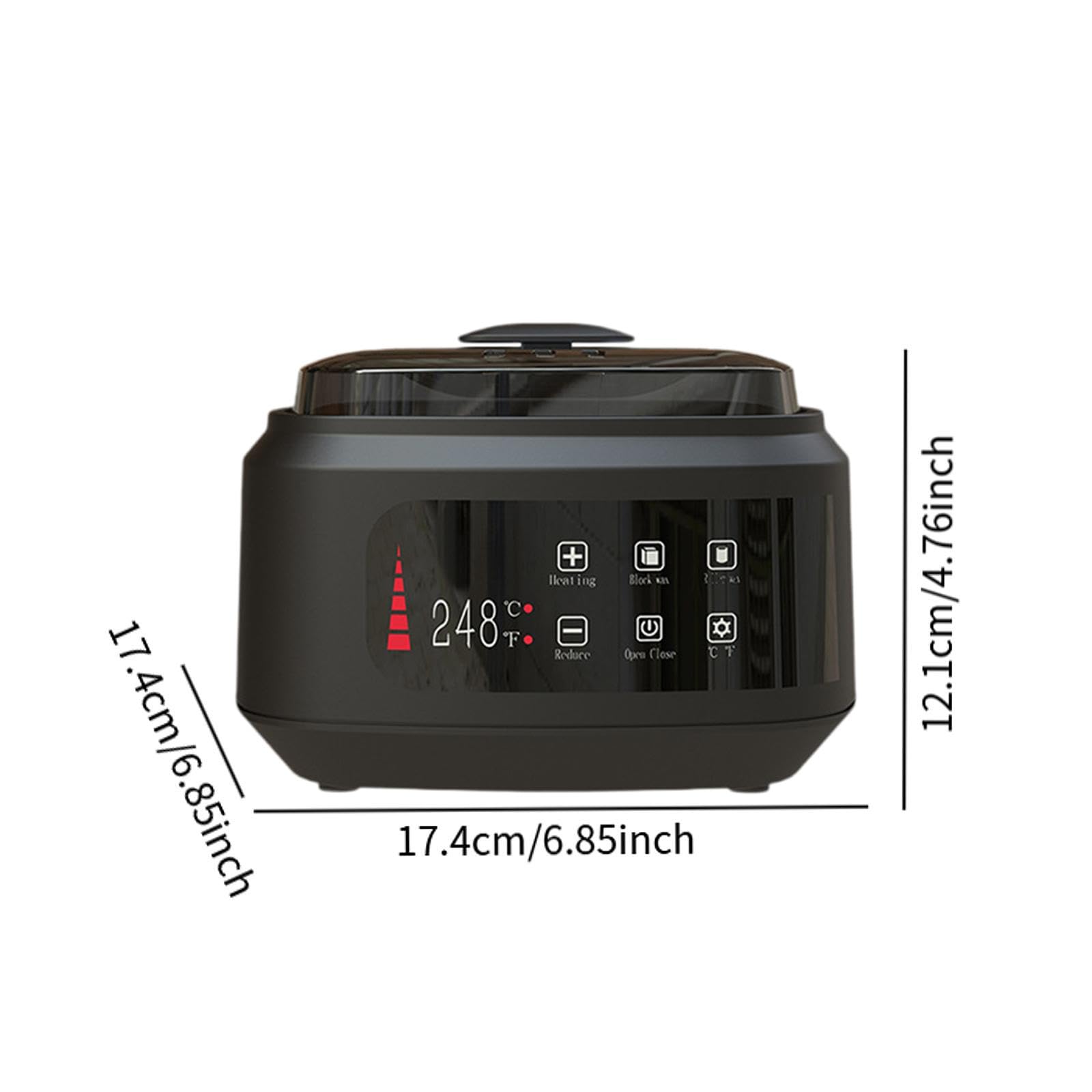 Amagogo Wachswärmer, Wachserhitzer, robuste Schmelzmaschine, elektrisch, professionell für Augenbrauen, Körper, Nase, Haare, Oberlippe, Wachsen zu Hause, Schwarz