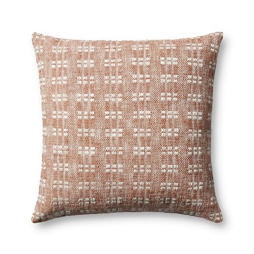 Image of Loloi Magnolia Home Bryn Rust 22'' x 22'' Cover w /Down Pillow
