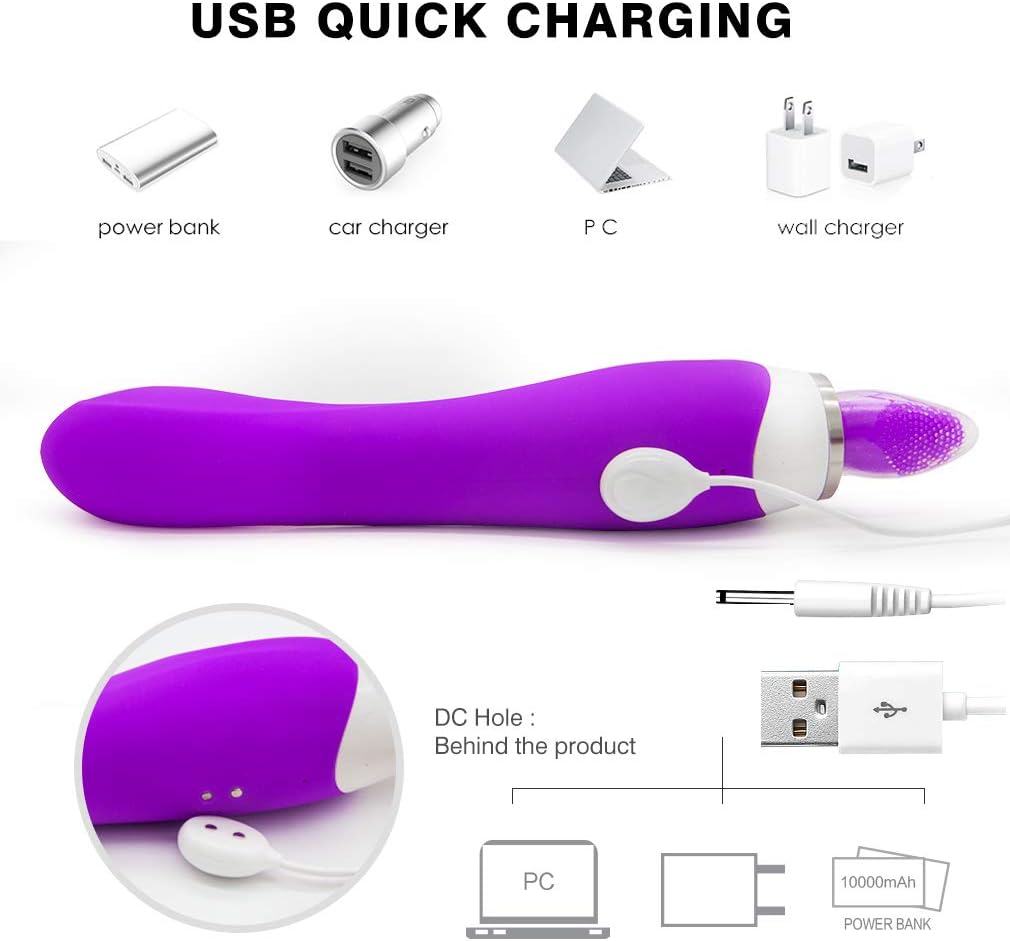 sammyqq Multi Mode Powerful Tongue Suck & Thrust Nipple Sucker G SPO-tter Sucking Toys for Women Couples USB Rechargeable Waterproof，Women Wonderful Gifts