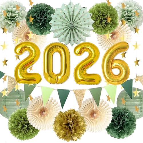 Salbeigrün Party Dekorationen Neujahr Party Dekorationen 2026...