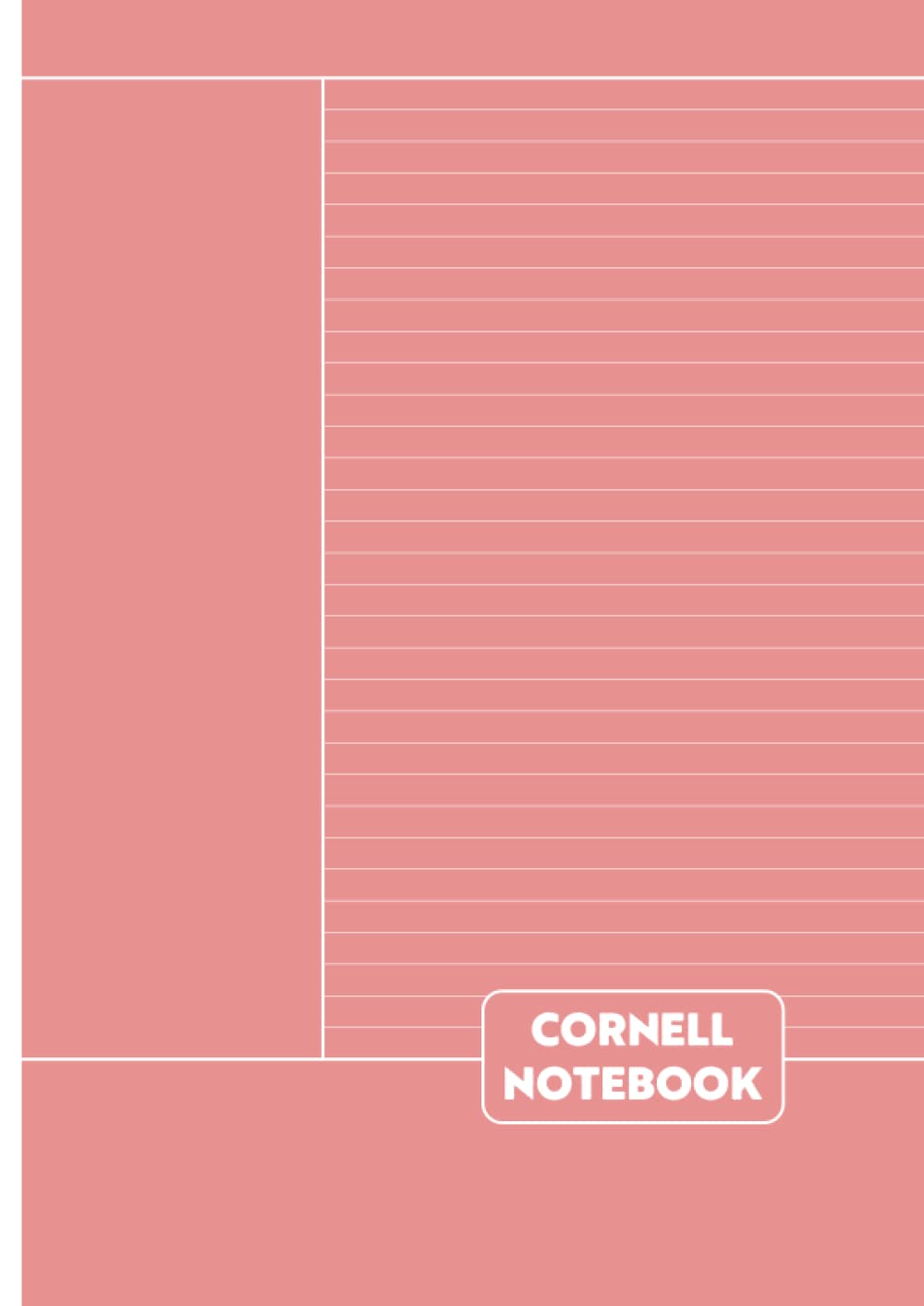 Cornell Notebook A4: Pink Cornell Method Note-Taking for Students High School, College, University for Lecture and Meetings - 110 Pages