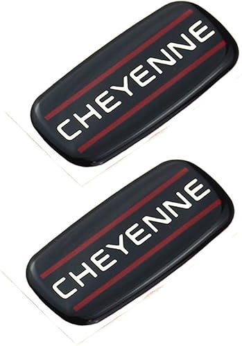 Emblema de Cheyenne Cab de repuesto para el techo del Chevrolet Silverado 88-07 (negro rojo cromado)